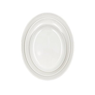 Canvas Home Shell Bisque Porcelain Extra Large Oval Serving Platter