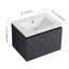 Meuble-lavabo mural flottant 24 po avec lavabo en céramique et armoire à fermeture en douceur, conception peu encombrante