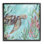 Tortue de mer sous-marine nageant corail par Amanda Hillburn - peinture à cadre flottant sur bois