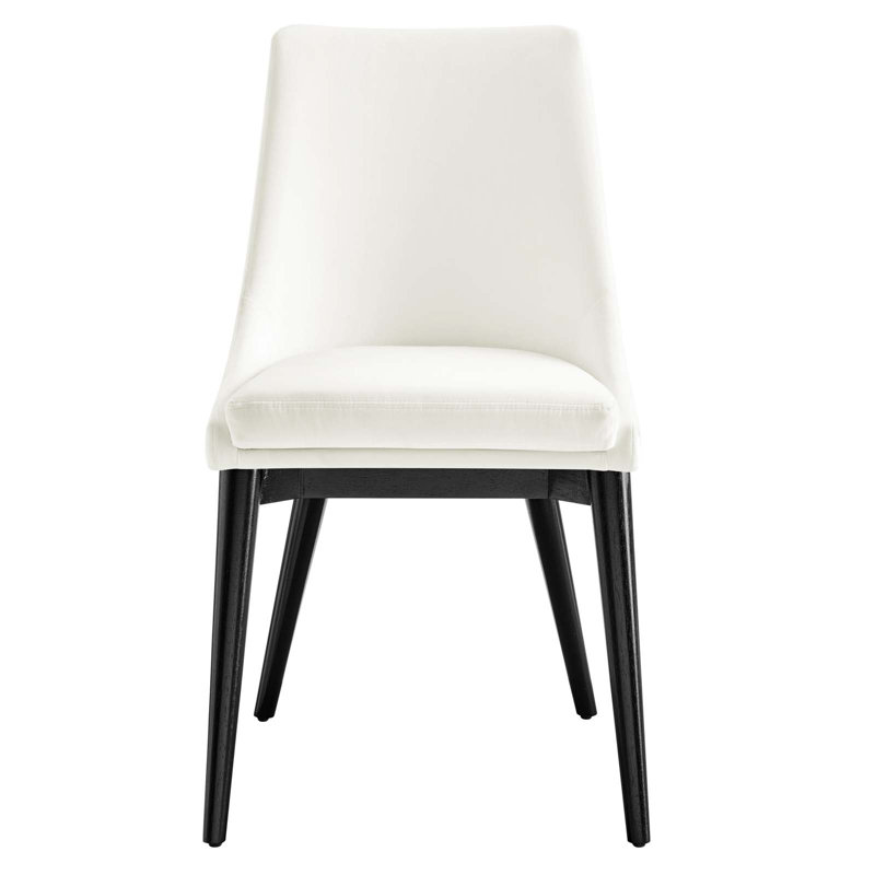 Modway Viscount Performance Velvet Dining Chair, White