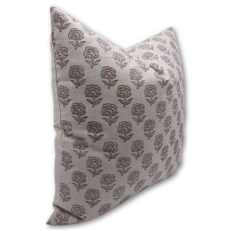 Linen Pillow Cover, Square, 20"H x 20"W, Rohini Floral