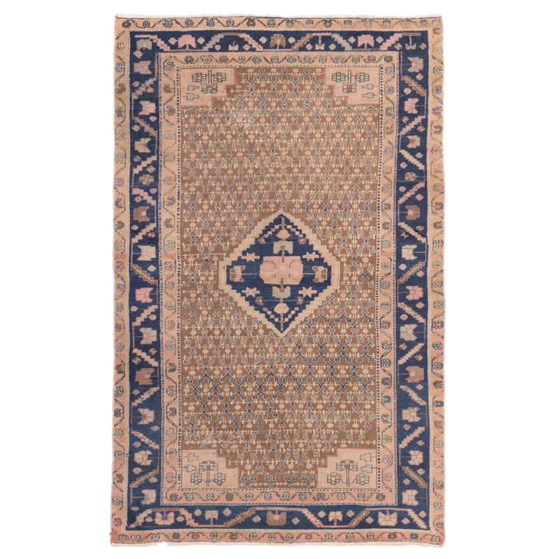 Tapis brun Antalya Vintage 4 pi 6 po x 7 pi 4 po