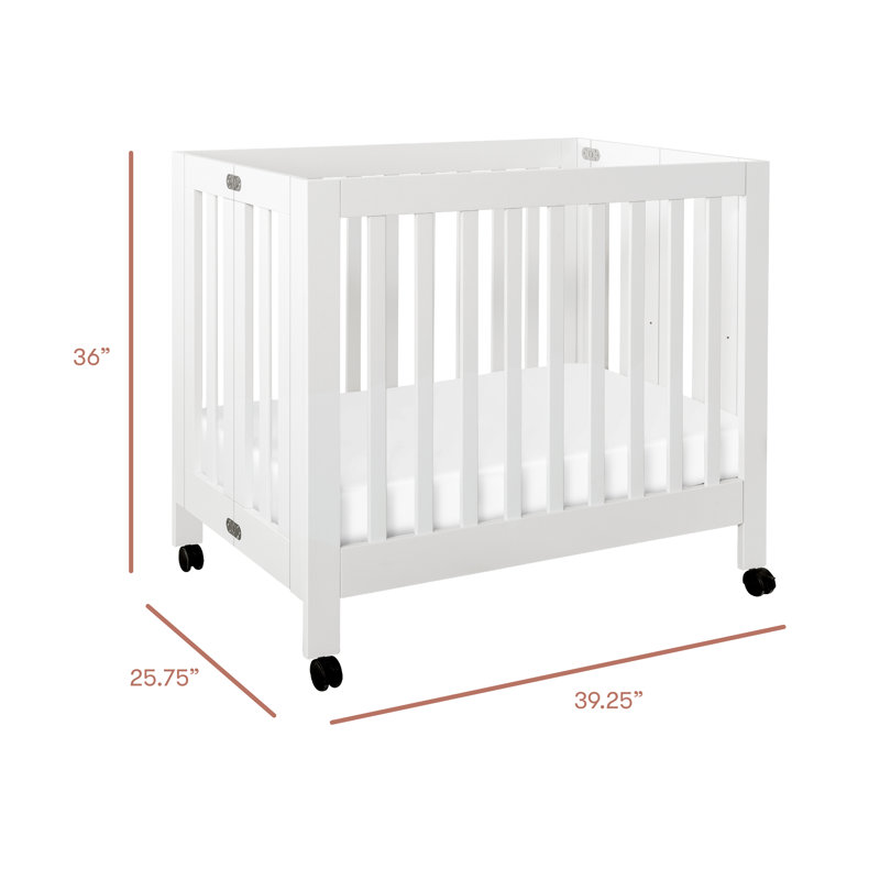 Origami Mini Portable Crib, White