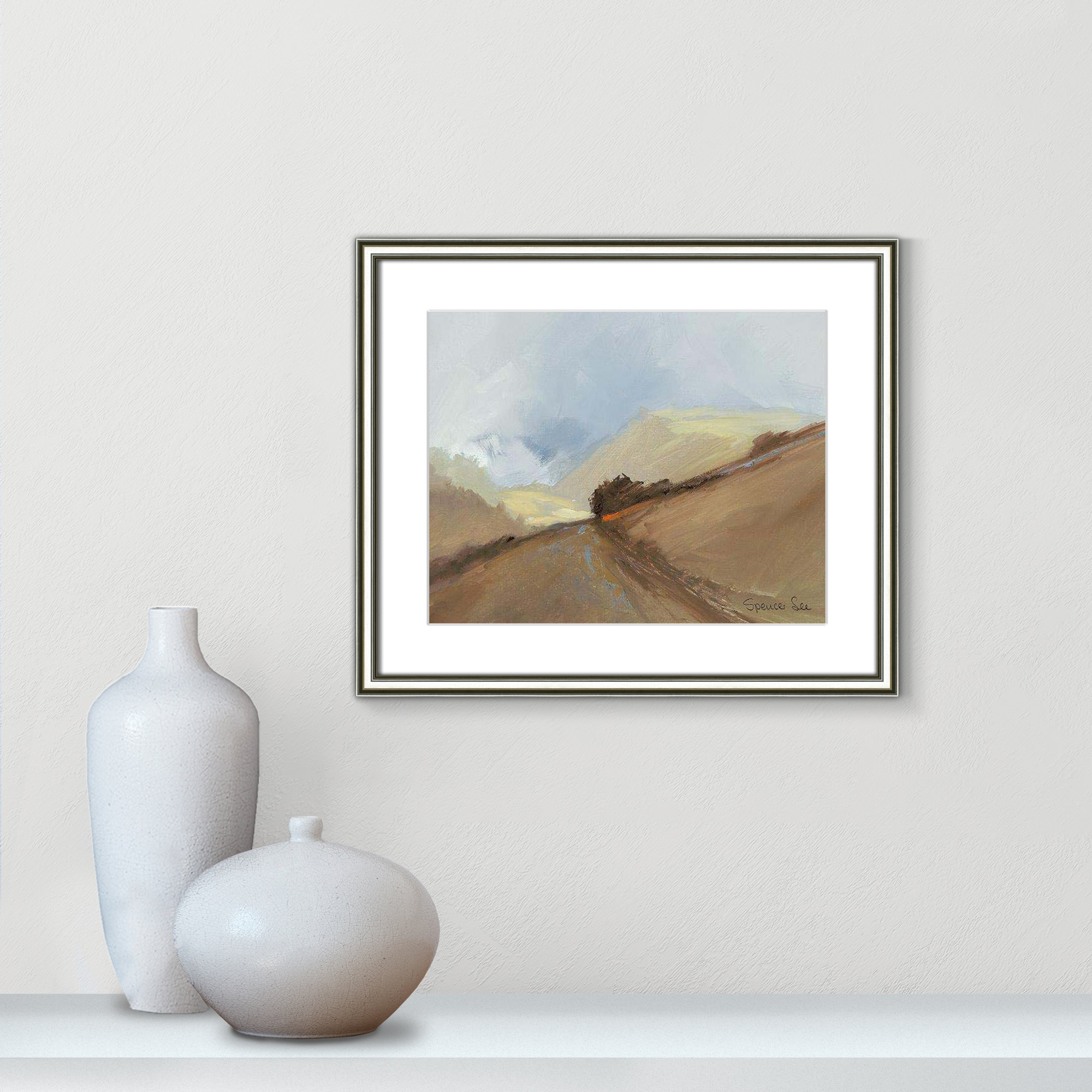 Heaven And Earth II by Spencer Lee, Silver Framed, 17.25" H x 20.25" W x 0.75" D