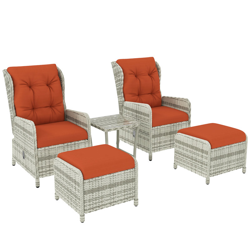 2 - Person Patio Dining Set with Square Table , Cushions Included
