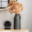 Analog Birch Solid Wood Quartz Alarm Tabletop Clock in Black