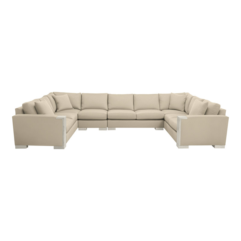 Michael Weiss 4-Piece Abingdon Sectional, Tuck Linen, Navajo