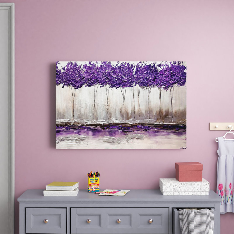 Swiger Osnat Tzadok - Été mauve - reproduction sur toile, H 12 po x l 18 po x P 1,5 po, Sans cadre, Toile tendue