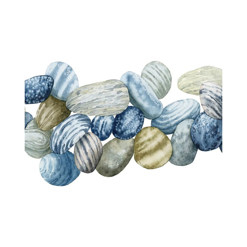 Found Pebbles III by Grace Popp - Wrapped Canvas Painting, 20.32 cm H x 30.48 cm W