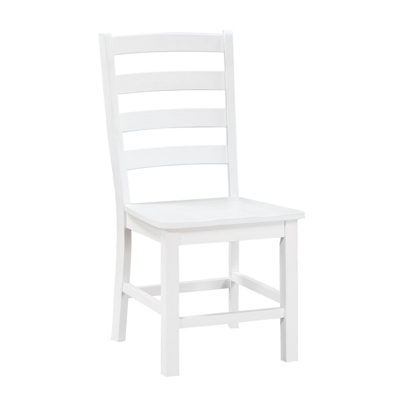 2 Dining Chairs In White, , Wood, 250Lbs Weight Capacity White Finish Of 2, Wooden,