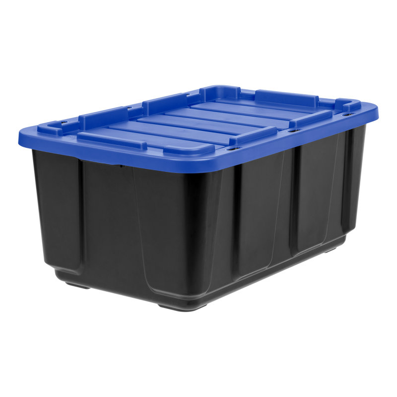 IRIS 12 Gal. Stackable Storage Totes with Lids, 14.25" H x 20.88" W x 30.69" D