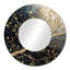 Miroir mural floral gris pâle et bleu pâle, motif arbre à branches dorées et feuilles lumineuses, style moderne, en métal imprimé.-97183415-121387869