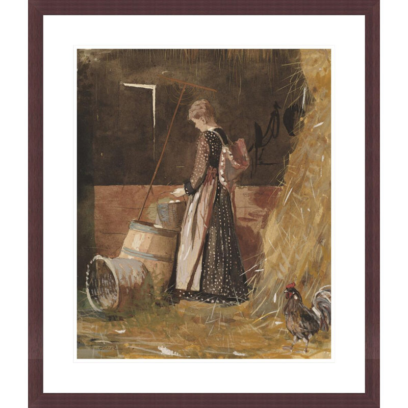 «Fresh Eggs» par Winslow Homer, impression giclée sur cadre, H 27,25 po x l 23,5 po
