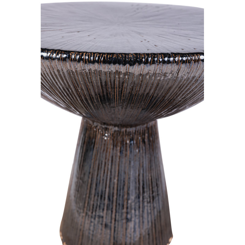 Table d'appoint Sunburst, Fumée semi-lustrée