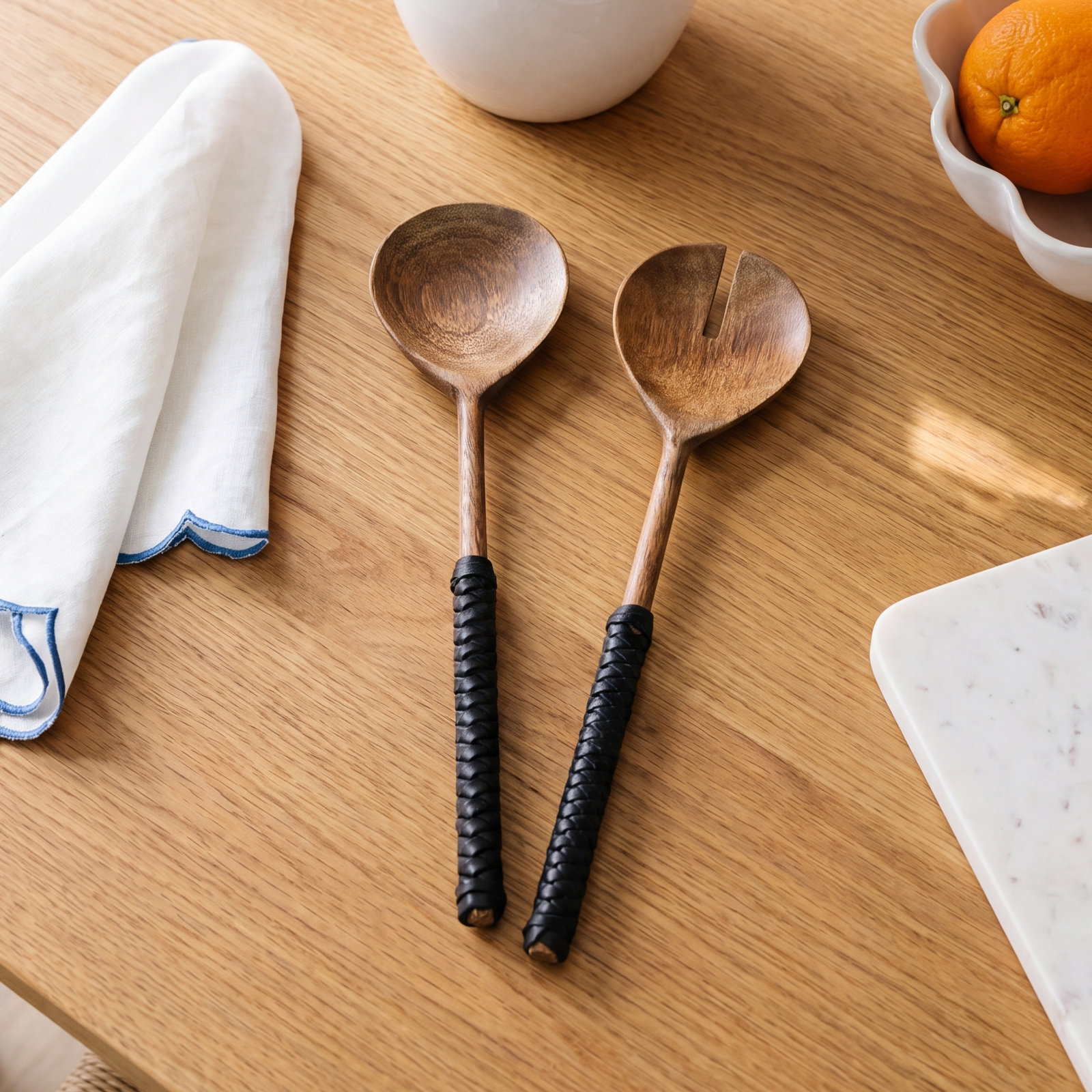 Berne Salad Servers, Black