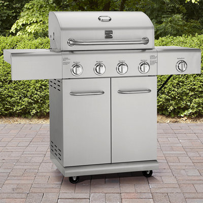 Kenmore 4-Burner Gas Grill with Side Searing Burner -Stainless Steel