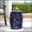 Élégante table de bout en métal avec structure en fer durable et design élégant en feuille de palmier pour une utilisation intérieure et extérieure