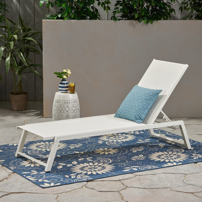 Petrie Outdoor Metal Chaise Lounge