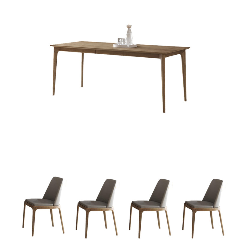 4 - Person Four Leg Dining Set, 29.53"H x 55.12"L x 27.56"W