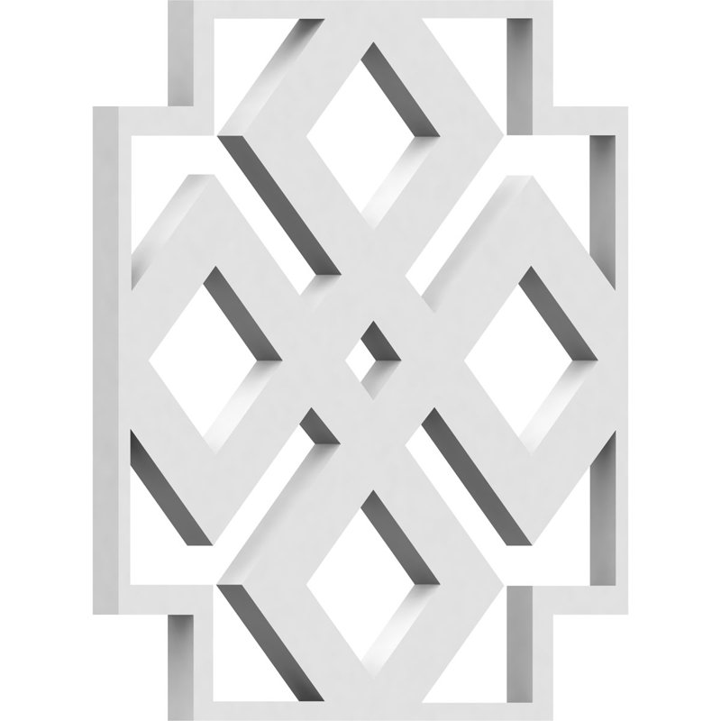 Panneau mural 3D 7,375 "x 7,375" en blanc