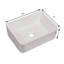 Lavabo de salle de bain rectangulaire en céramique blanche 16 "X12"-124471312