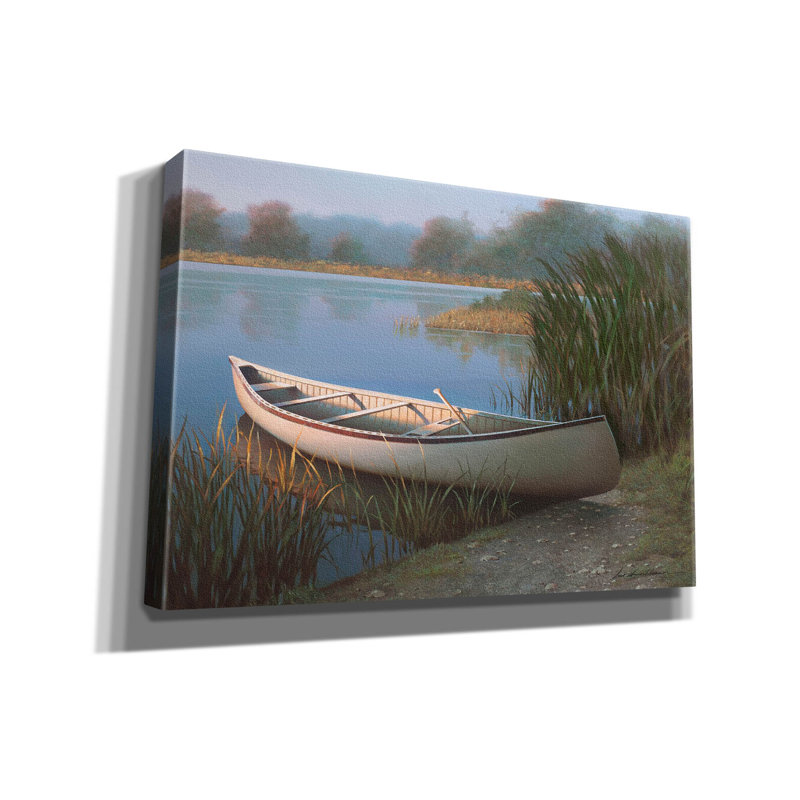 «Boat 2» par Zhen-Huan Lu, art mural sur toile, H 18 po x l 26 po x P 0,75 po