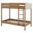 Bunk Bed Frame With Ladder, Safety Guardrails, Upholstered Headboard/Footboard
