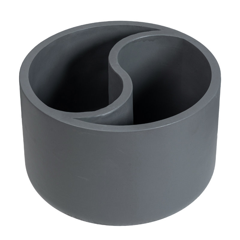 Indoor 8-Inch Concrete Flower Pot Planter, 5.43" H x 8.22" W x 8.22" D