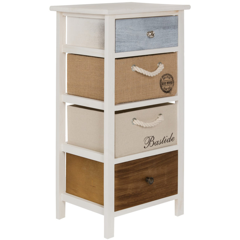 Seabury Solid Wood 38cm W 4 - Drawer Chest of Drawers