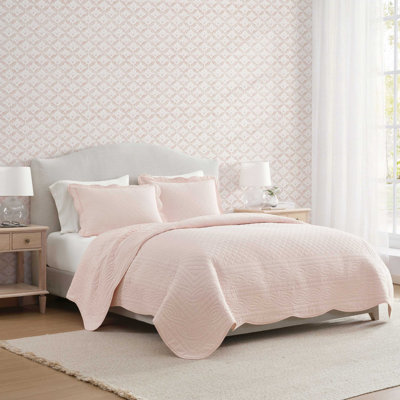 Ensemble de courtepointe réversible en coton uni Martha Stewart