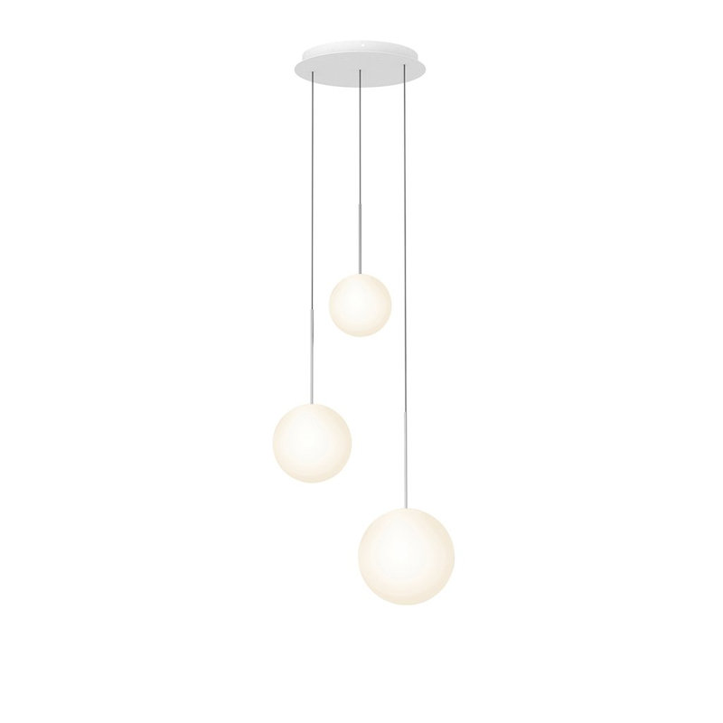Bola Sphere Pendant Chandelier, 120.5" H x 17" W x 17" D, Chrome