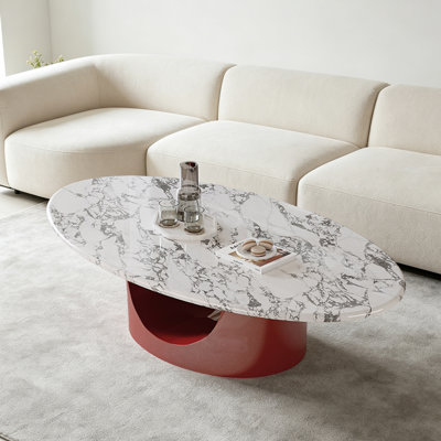Otero Faux Marble Top Coffee Table