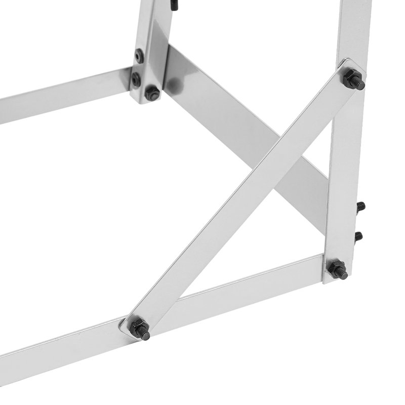 Étagère de rangement horizontale en bois robuste à 4 niveaux, Argent argent