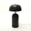 Lampe de table en céramique | Lampe de table noire décorative fabriquée à la main | Décoration de salon 13 x 13 x 24,5 po-1327466280-1327466283