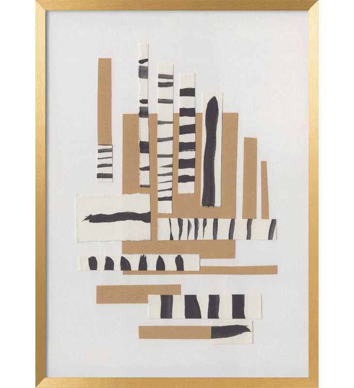 Abstract "Tapestry of Lines #2" Framed Print Wall Art, 20" H x 16" W