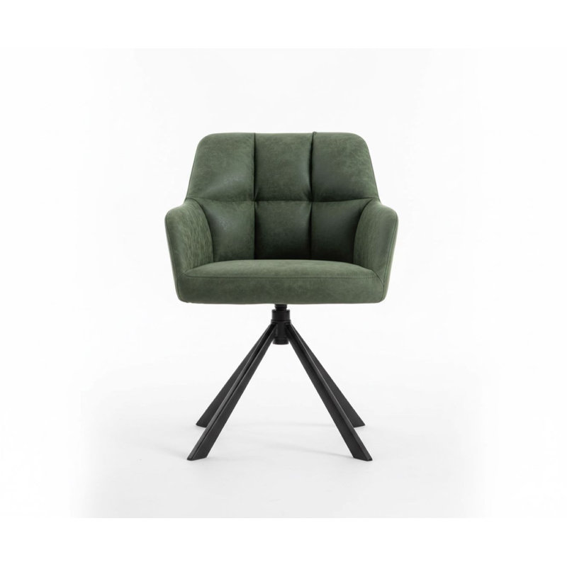 Fauteuil de bureau pivotant en cuir Comfy, Vert