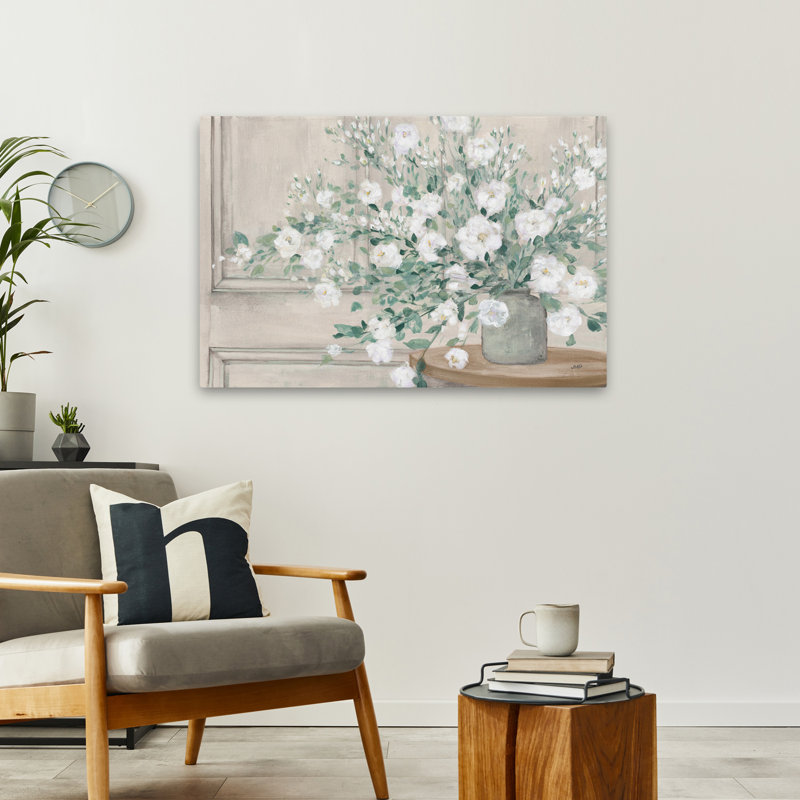 Bouquet blanc, bouquet de fleurs contemporain neutre, bouquet de fleurs grises, H 36 po x l 24 po