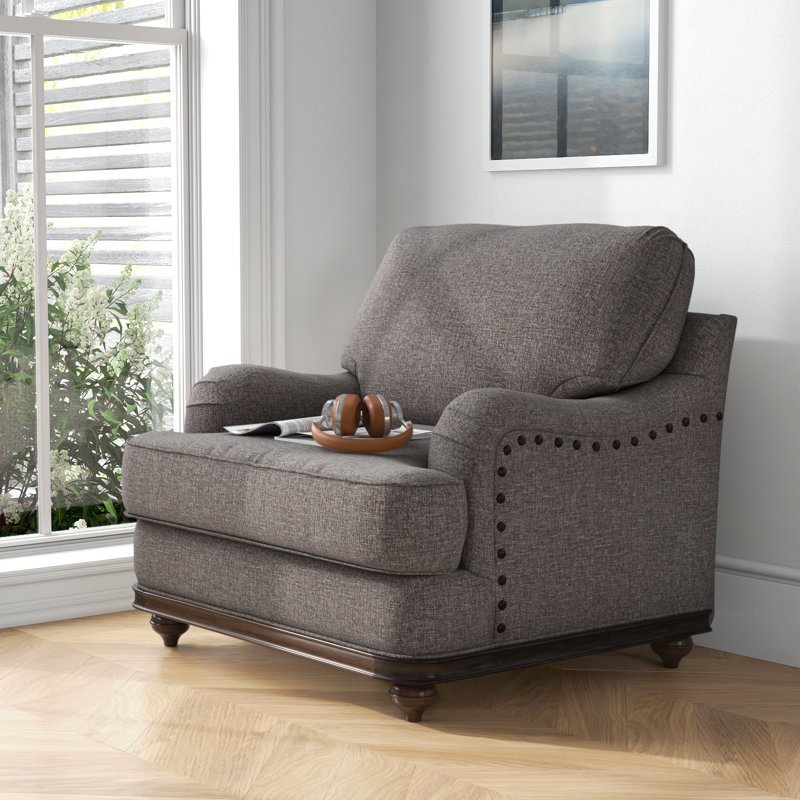Ducote Upholstered Club Chair, Light Brown