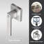 Poignées de porte en nickel satiné, poignées de porte intérieures sans clé, leviers de porte carrés, serrures de porte robustes pour salle de bain, leviers plats réversibles-126427204-126427206-126427209