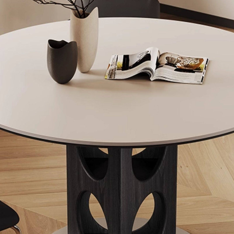 Table de salle à manger élégante et luxueuse, H 29,52 po x L 51,18 po x l 51,18 po