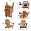 Chaise pliante Mallette Adirondack en PEHD à texture de bois avec porte-gobelet-103547250