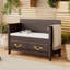 Banc à chaussures avec coussin amovible, banc d'entrée avec rangement caché pour l'entrée et le salon, banc de rangement à chaussures avec dossier-117250494