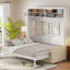 Grand lit mural blanc avec - Se combine parfaitement et, peu encombrant, facile à utiliser dans de petits espaces de vie, multifonctionnel, matériaux, rangement pratique