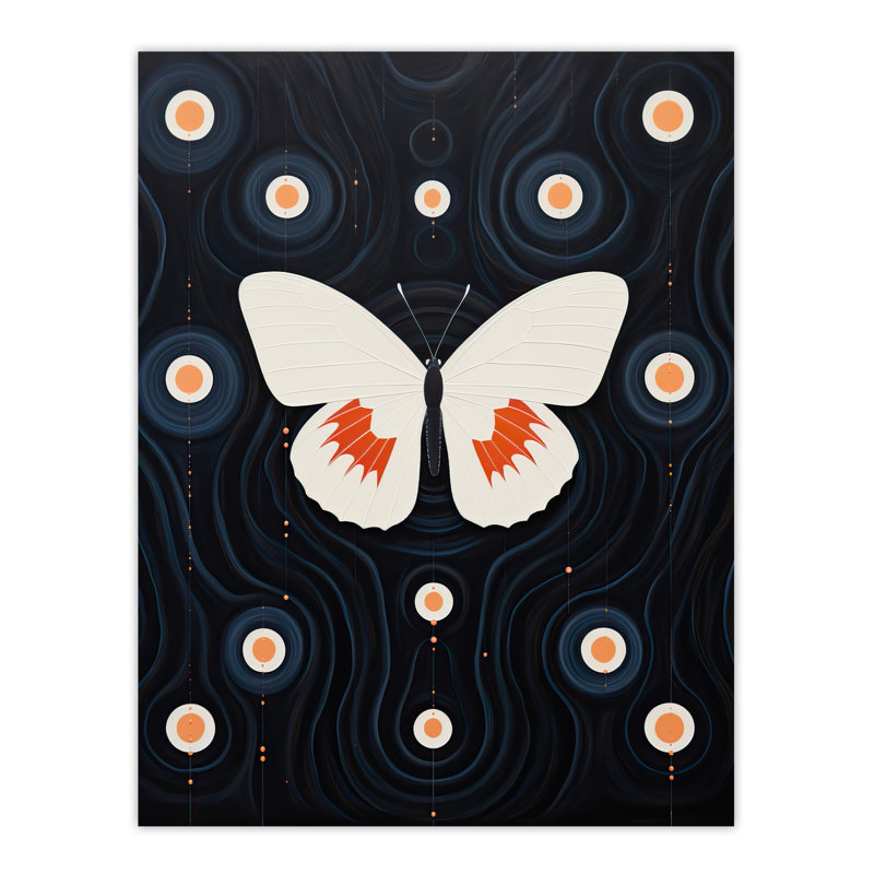 Wall Art Print Blissful Butterfly Abstract Living Room