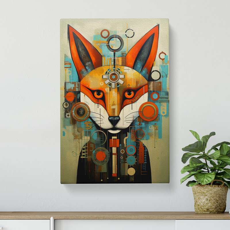 Fox Dadaism No.2 - Wrapped Canvas, 76cm H x 50cm W x 3cm D