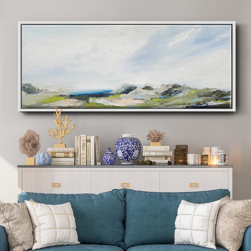 «The Earth Sings», toile encadrée, H 12 po x l 30 po x P 1,5 po, Blanc