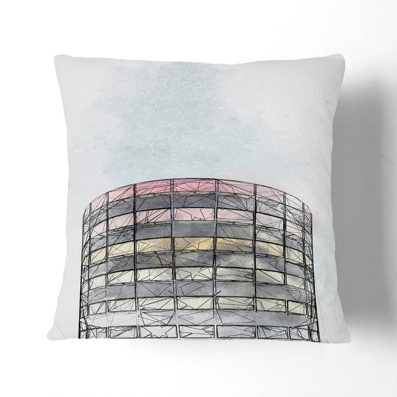 Square Throw Cushion, 40cm H x 40cm W x 15cm D, Stone