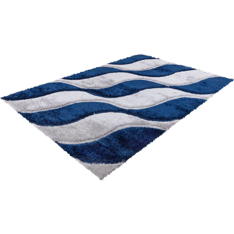 Aidrian Geometric Machine Tufted Shag 120cm X 170cm Indoor / Outdoor Area Rug