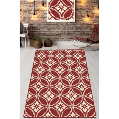 Premium Hall Carpet (4.9 x 6.6 ft), 100% Polyester, 0.2 in Pile Height | Antibacterial, Non-Slip Underside | Machine Washable, Durable & Easy Care, Perfect for Living Room or Entryway Decor