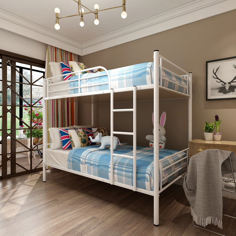 Armoy Kids Twin Over Twin Bunk Bed, White